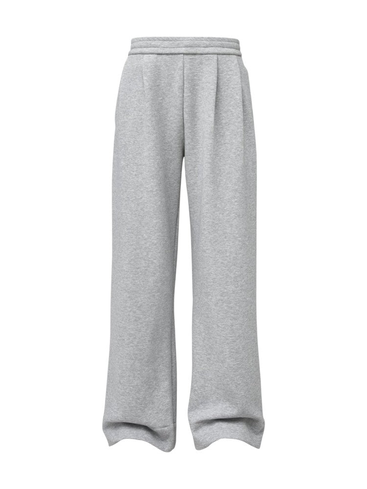 Soft Glutinous Casual Baggy Pleated Elastic Cleanfit Sweatpants