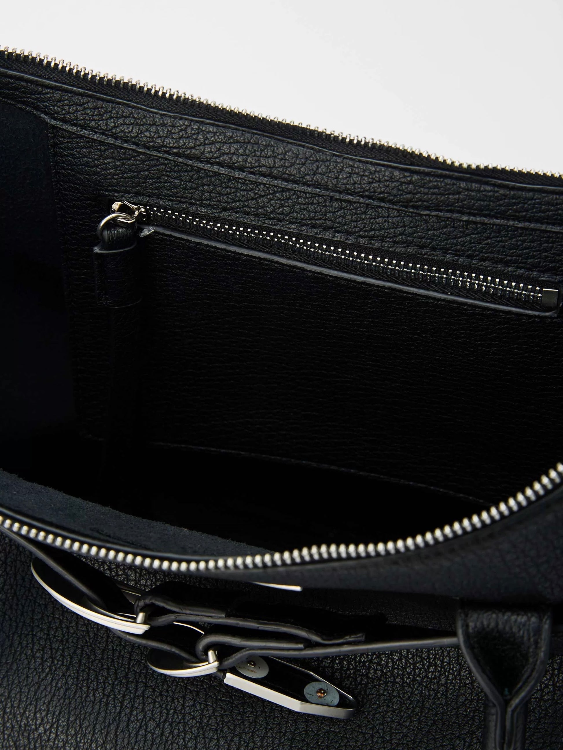 "Ice Pattern" Leather Hand-Held Crossbody Tote Bag