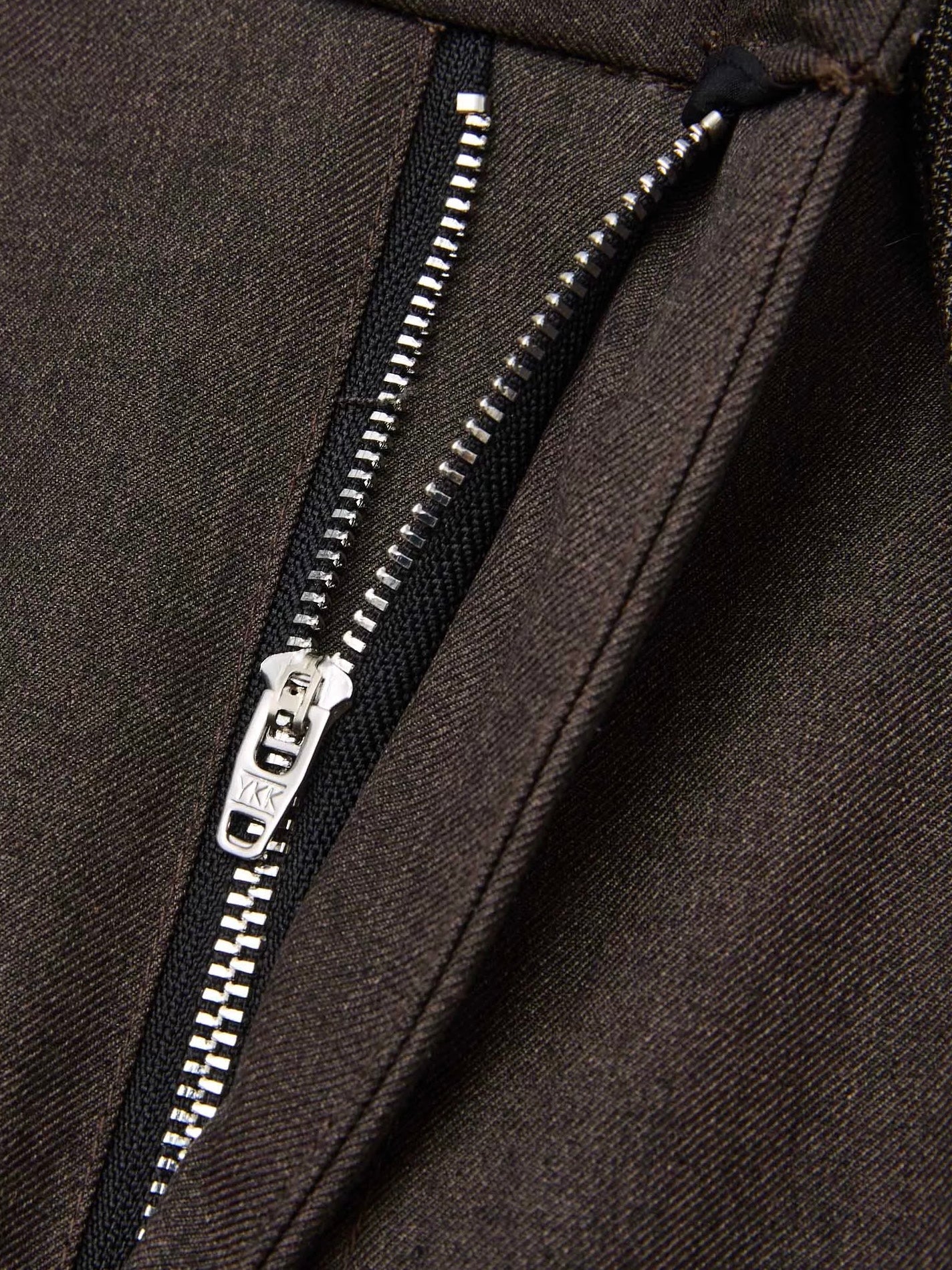 "Double Waist Houndstooth" Wool Blend Spliced Long Pants