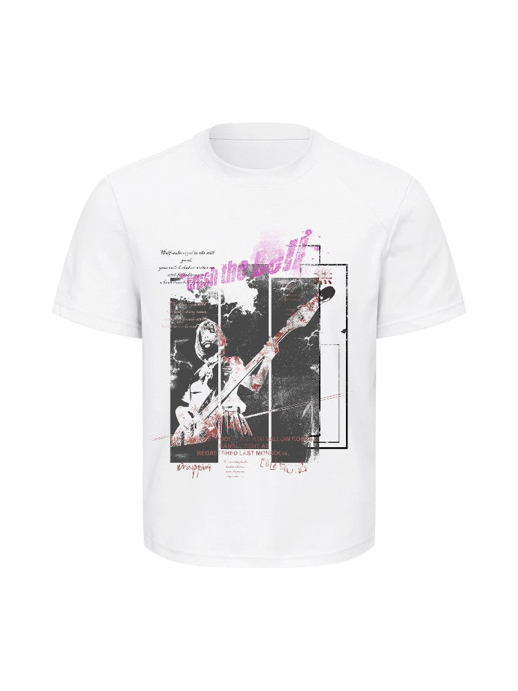 "Rockstar" Printed Boxy Short-Sleeve Shirt