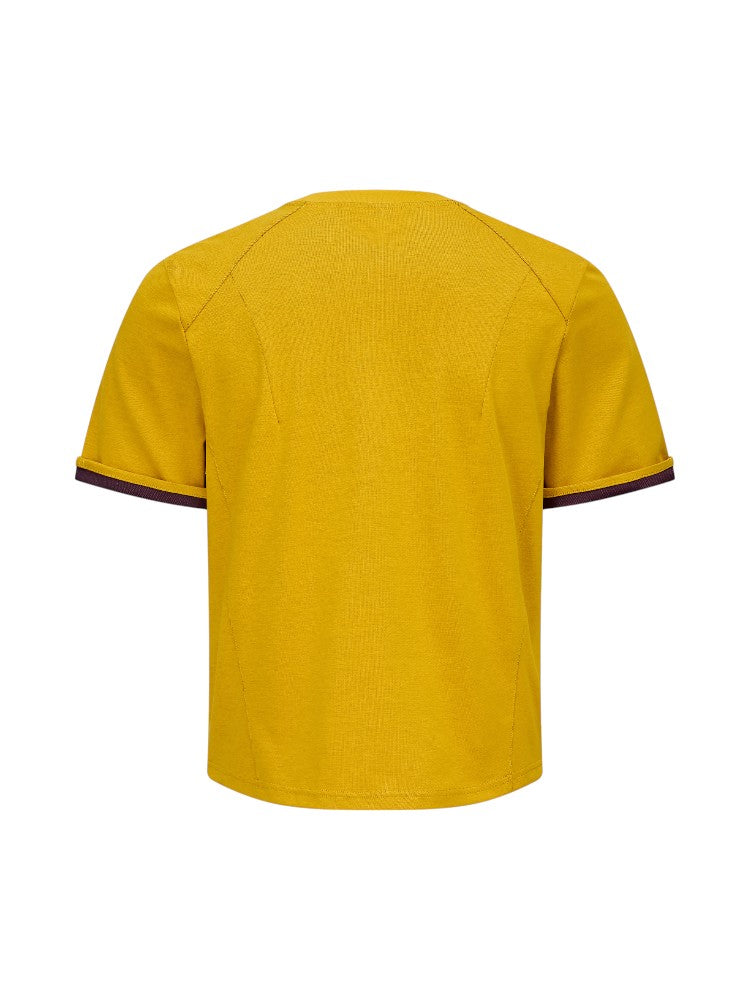 Dual-Color Racing-Inspired Short-Sleeve Shirt