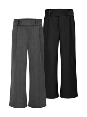 High Waist Wide-Leg Suit Pants