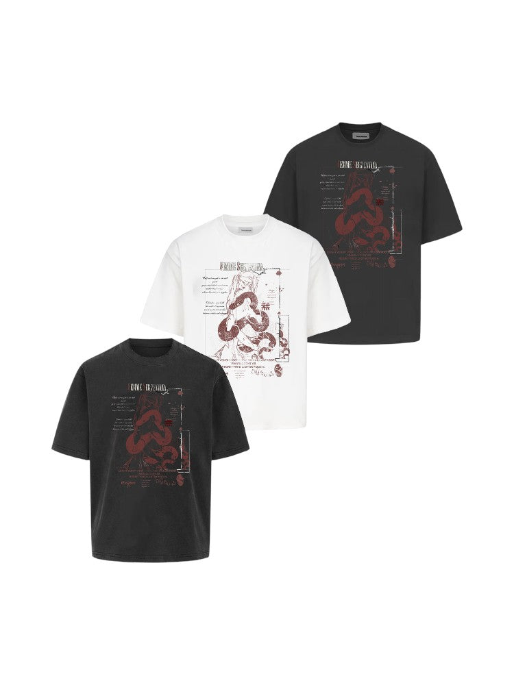 Eight-Branched Serpent Printed Short-Sleeve Shirt
