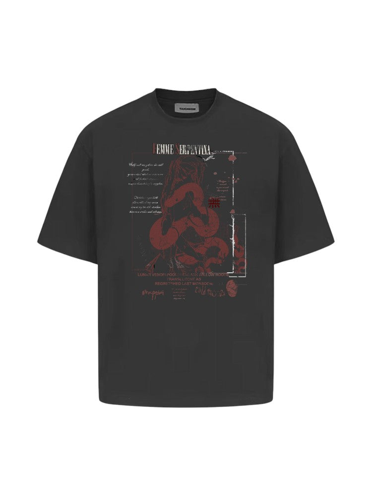 Eight-Branched Serpent Printed Short-Sleeve Shirt
