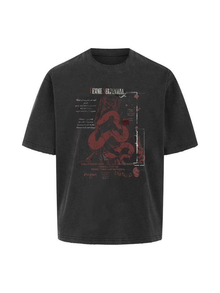Eight-Branched Serpent Printed Short-Sleeve Shirt