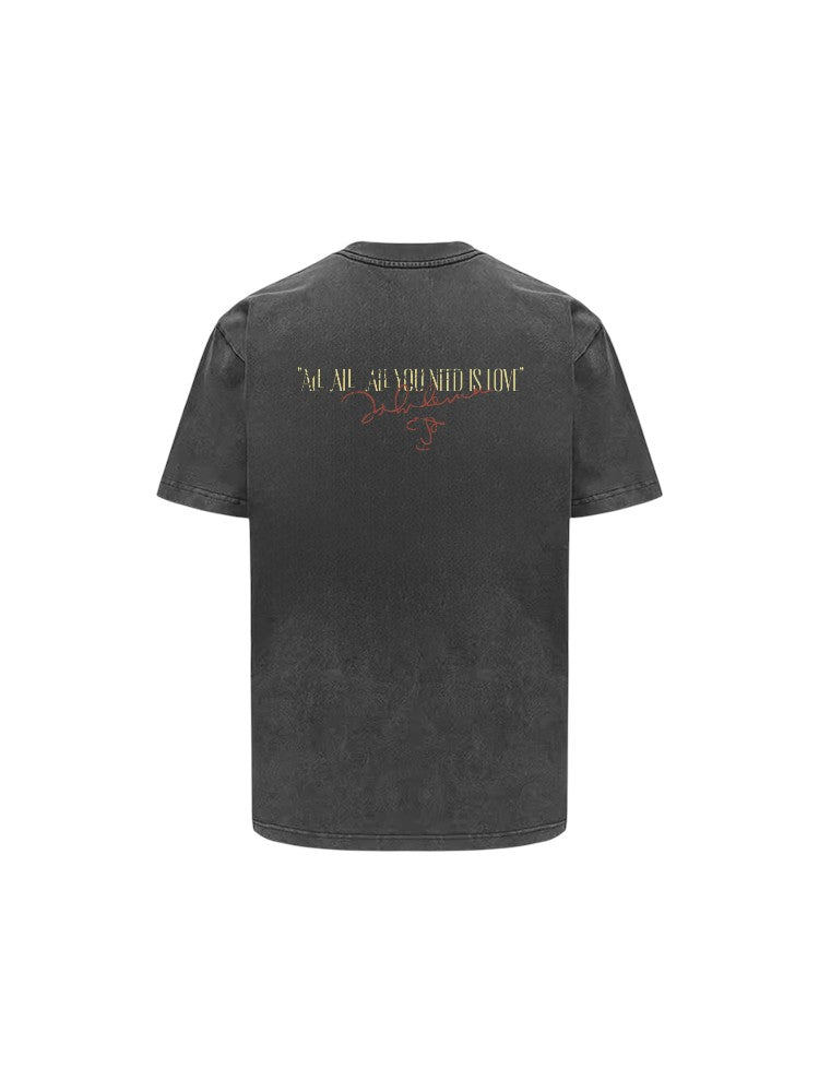 Band Printed Short-Sleeve Shirt