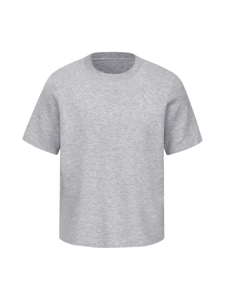 "Yin Yang Dual Color" Wool Knit Short-Sleeve T-Shirts