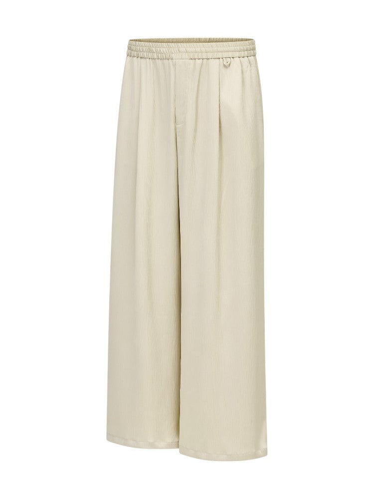 Soft Pleated Wide-Leg Pants