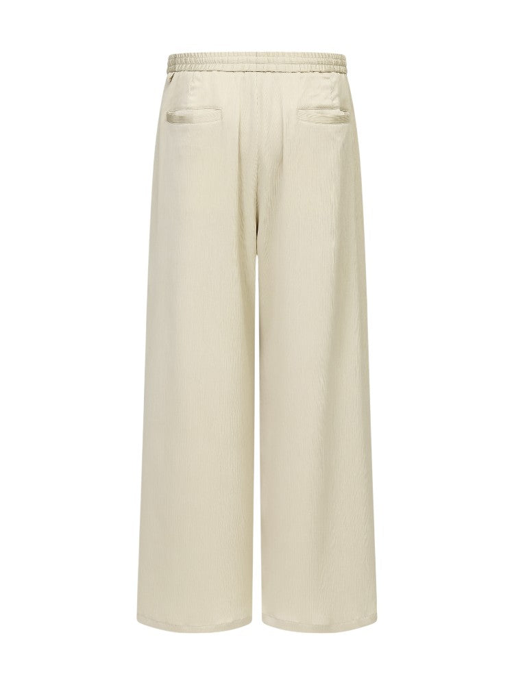 Soft Pleated Wide-Leg Pants