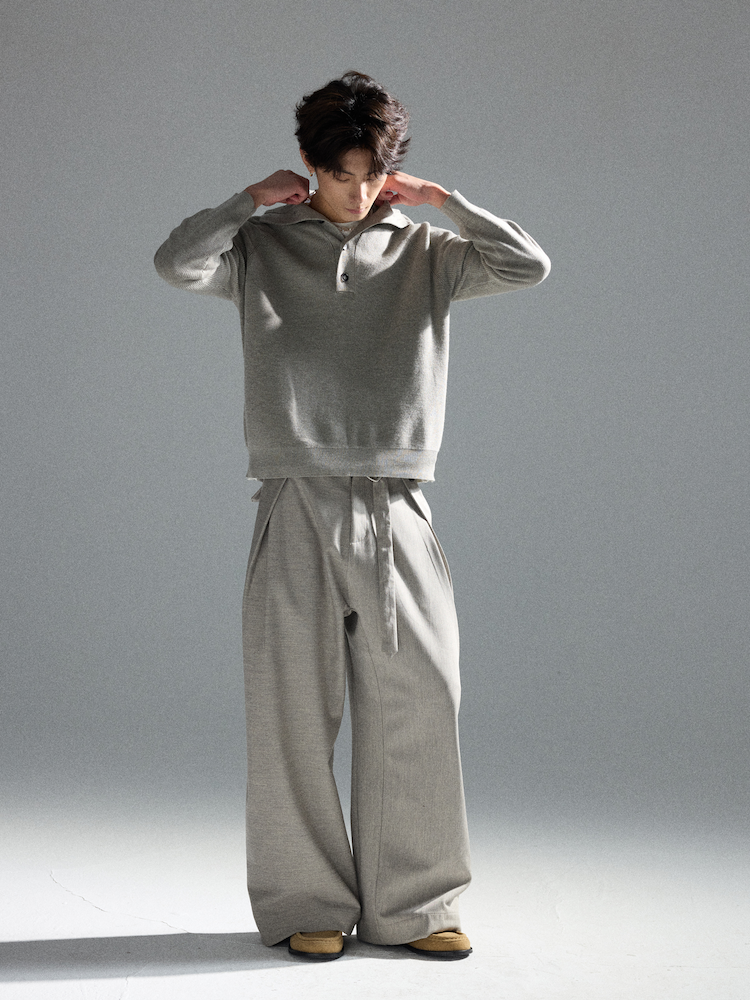 Linen Textured "Zen" Suit Pants