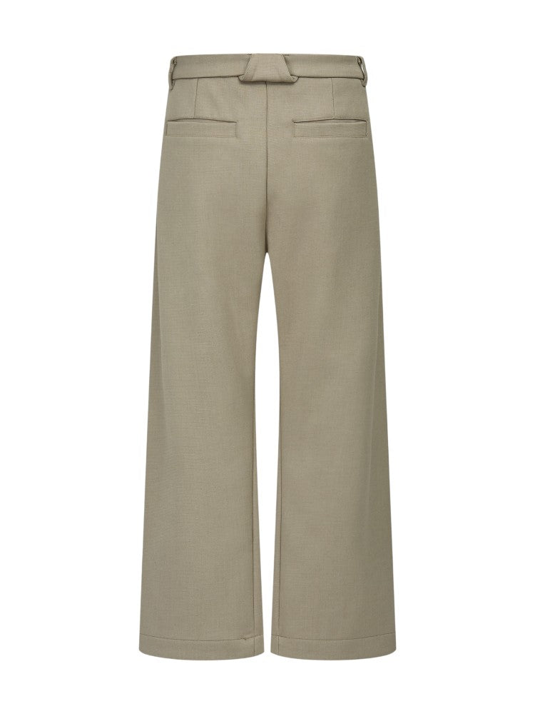 Houndstooth Wool Suit Pants
