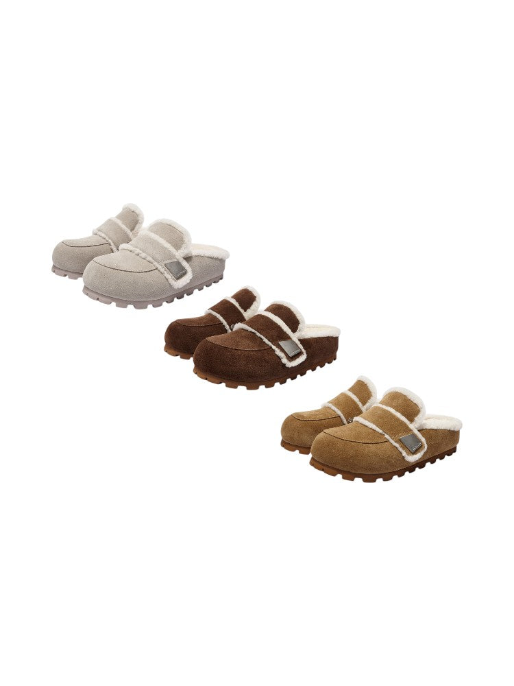 Wool Padded Fat Head Fur Slippers