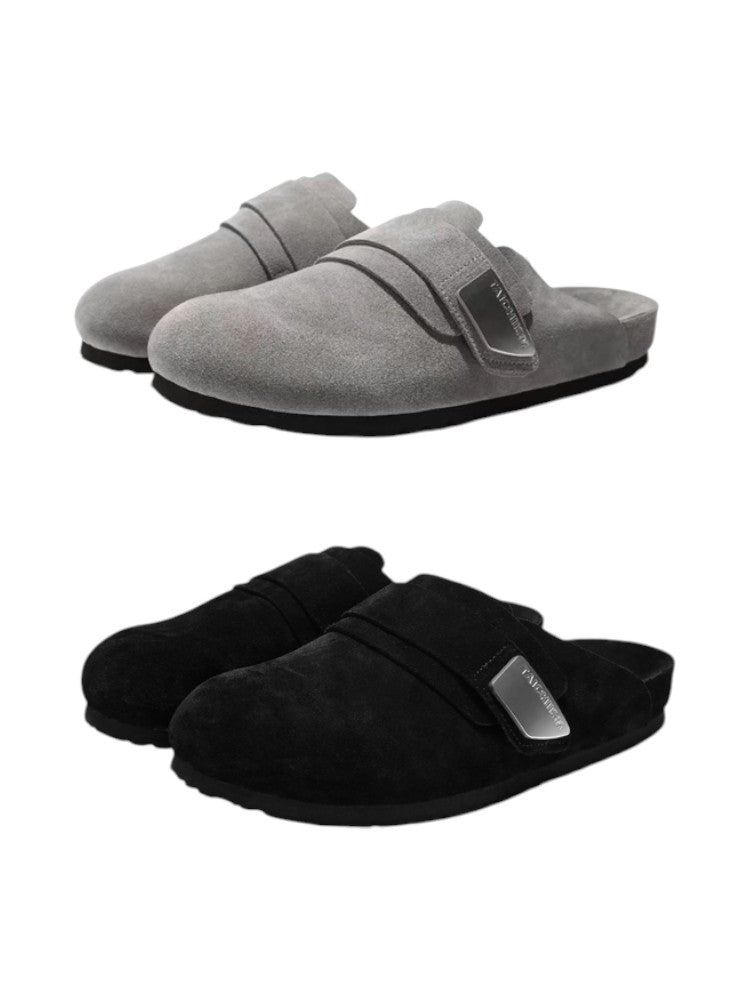 Cowhide Mule Commuter Slippers