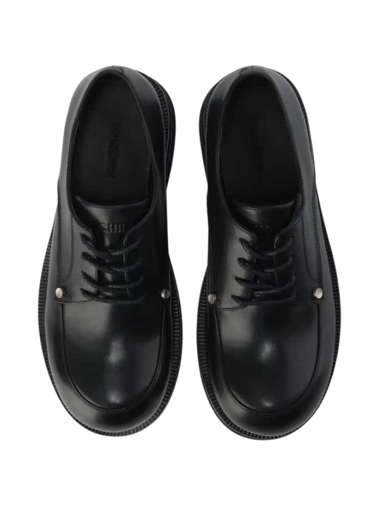 Derby Rivet Leather Shoes