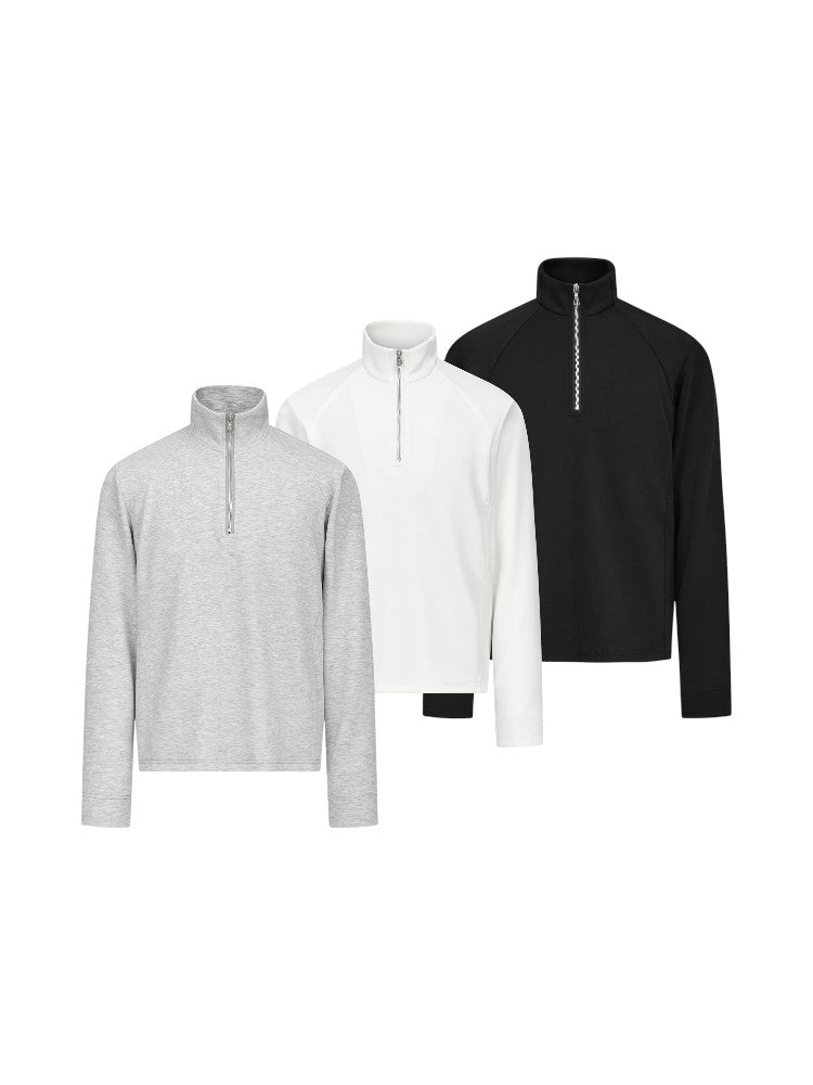 Modal Half-Zip Long Sleeve Shirt
