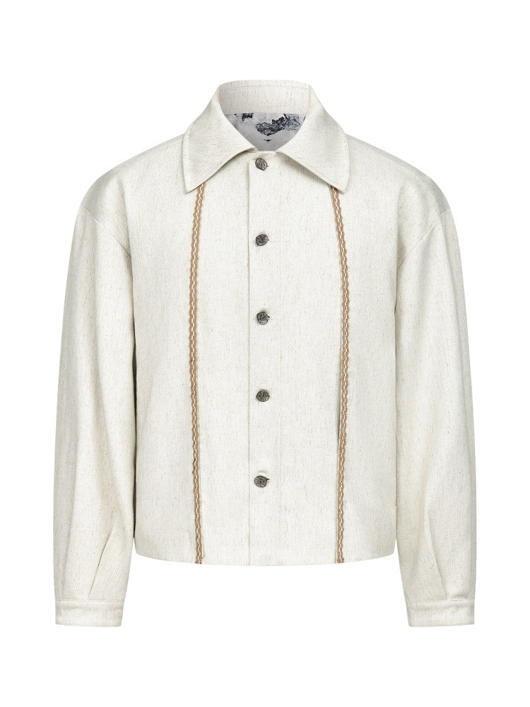 Court Floral Linen Blend Jacket