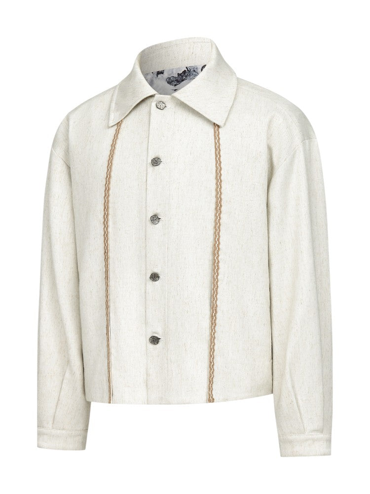 Court Floral Linen Blend Jacket