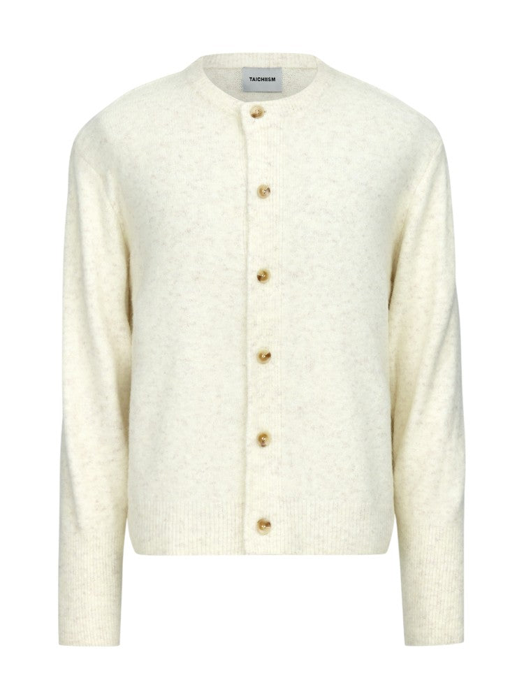 Wool Blend Button-Up Cardigan