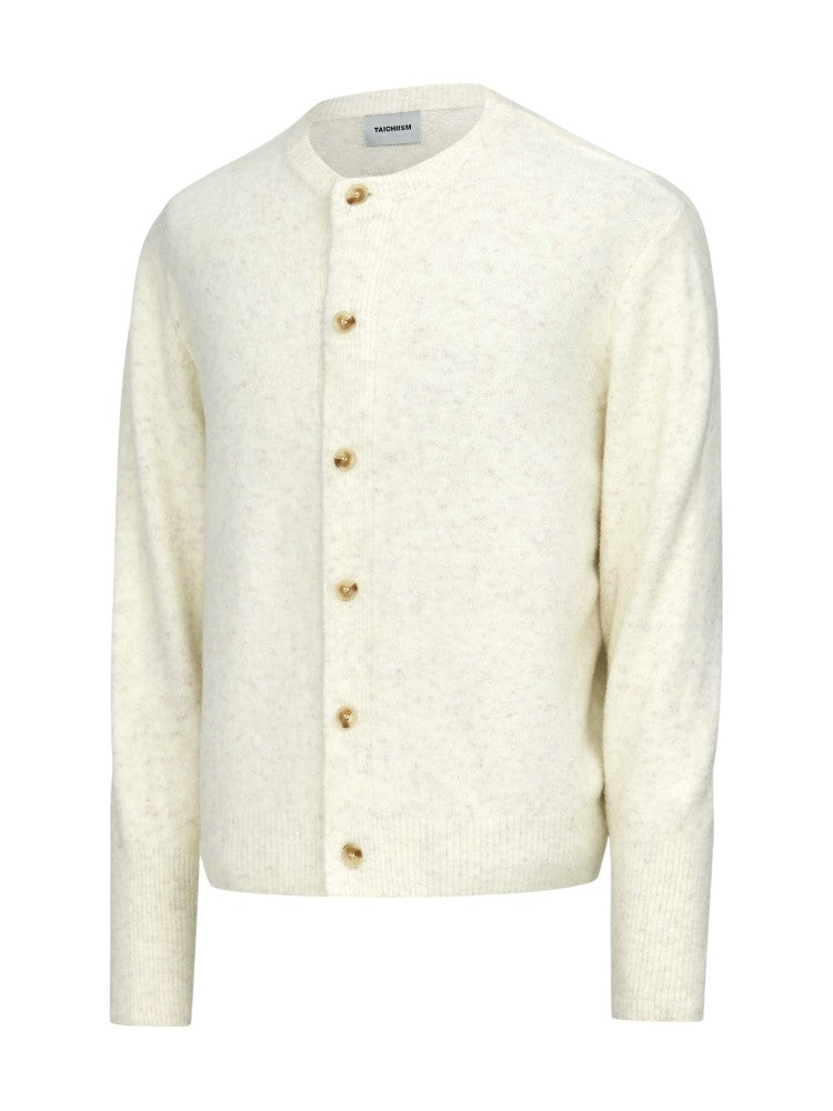 Wool Blend Button-Up Cardigan