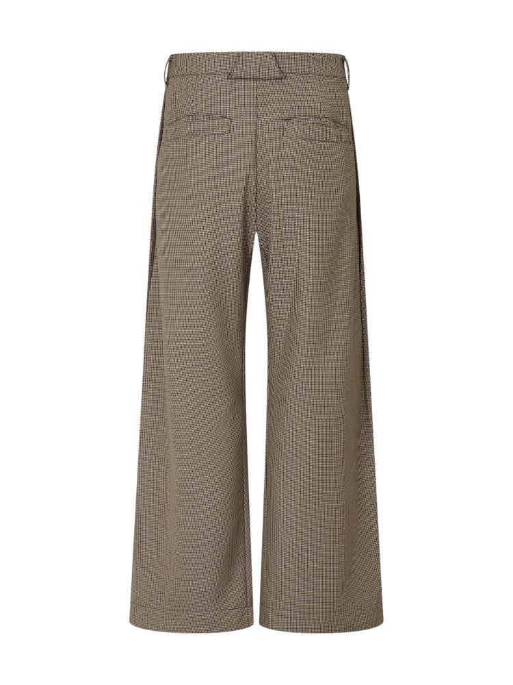 Houndstooth Wool Suit Pants