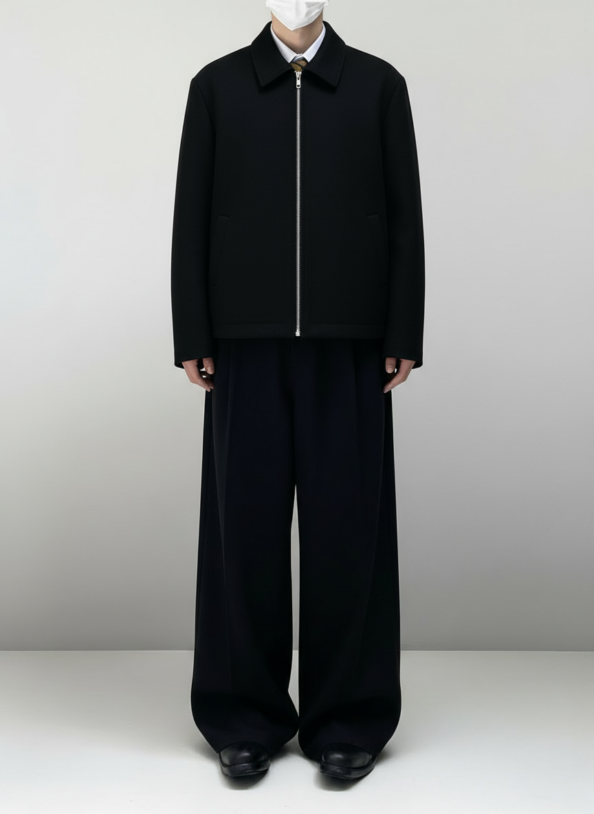High Waist Wide-Leg Suit Pants