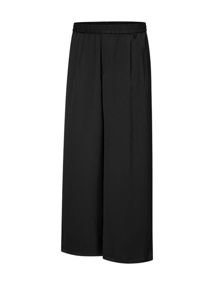Soft Pleated Wide-Leg Pants