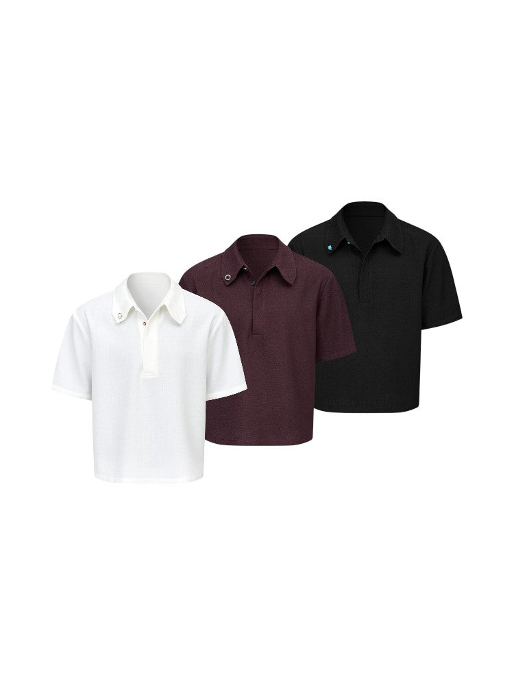 "White Green Sword" Polo Short-Sleeve Shirt