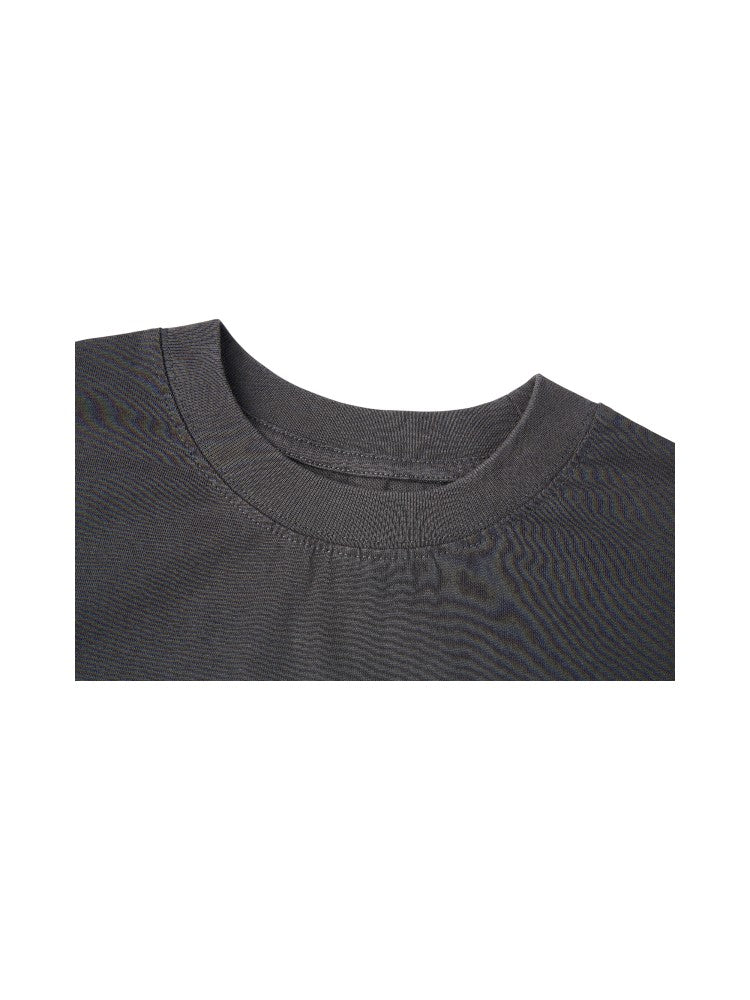 "Slogan Bottle Cap" Distressed Short-Sleeve Tee