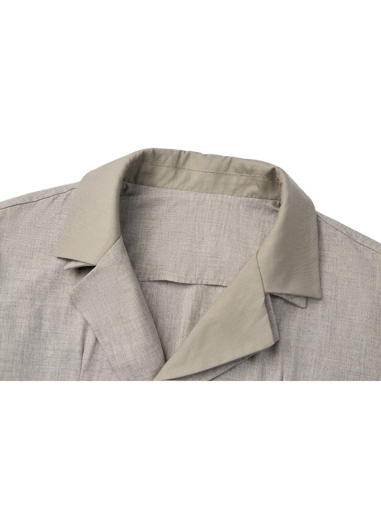 Deconstructed Geometric Acetate Wool Shirt