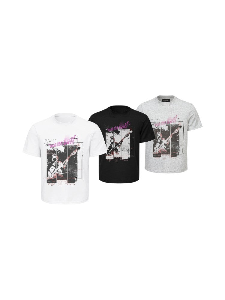 "Rockstar" Printed Boxy Short-Sleeve Shirt