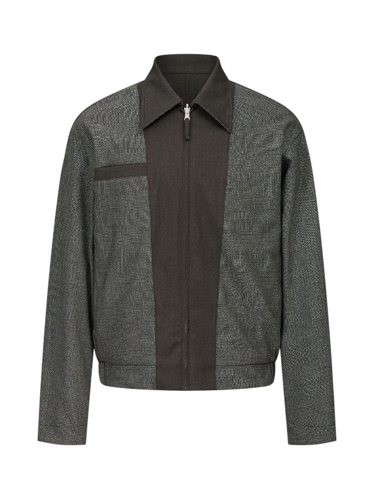 Wool Houndstooth Reversible Jacket