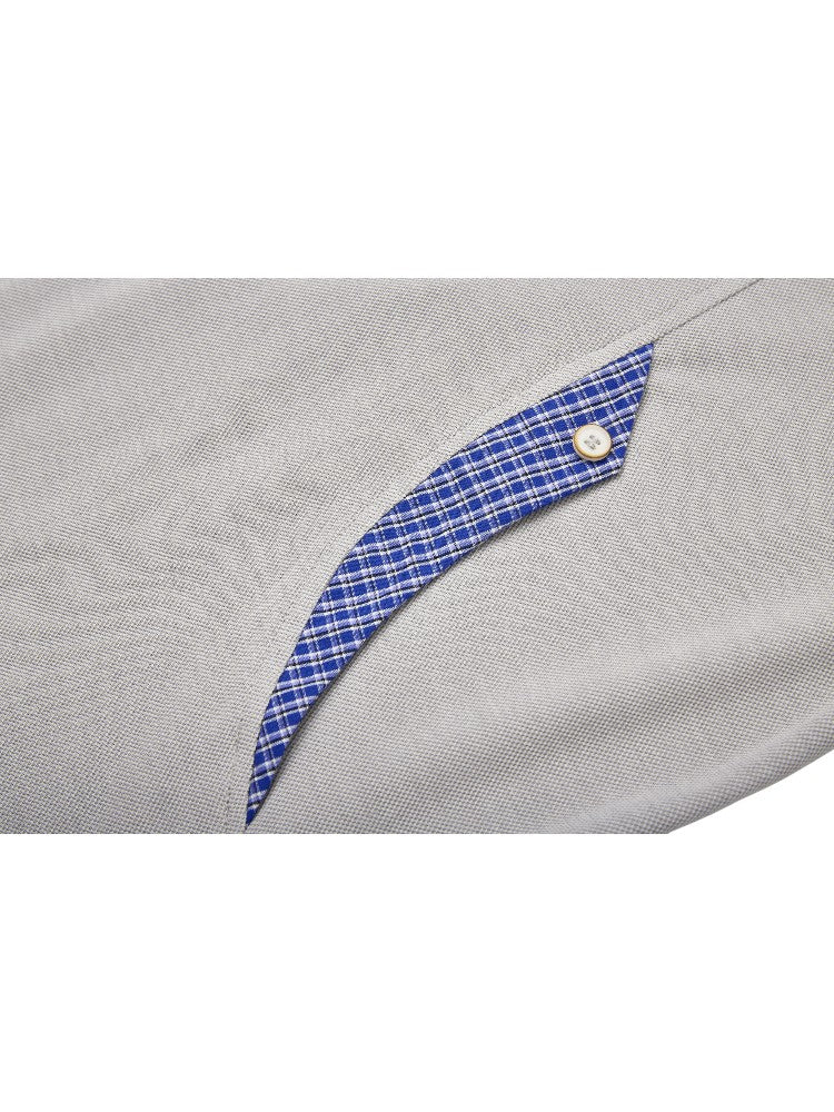 Men's Wool Pima Cotton Faux Two-Piece Polo Shirt