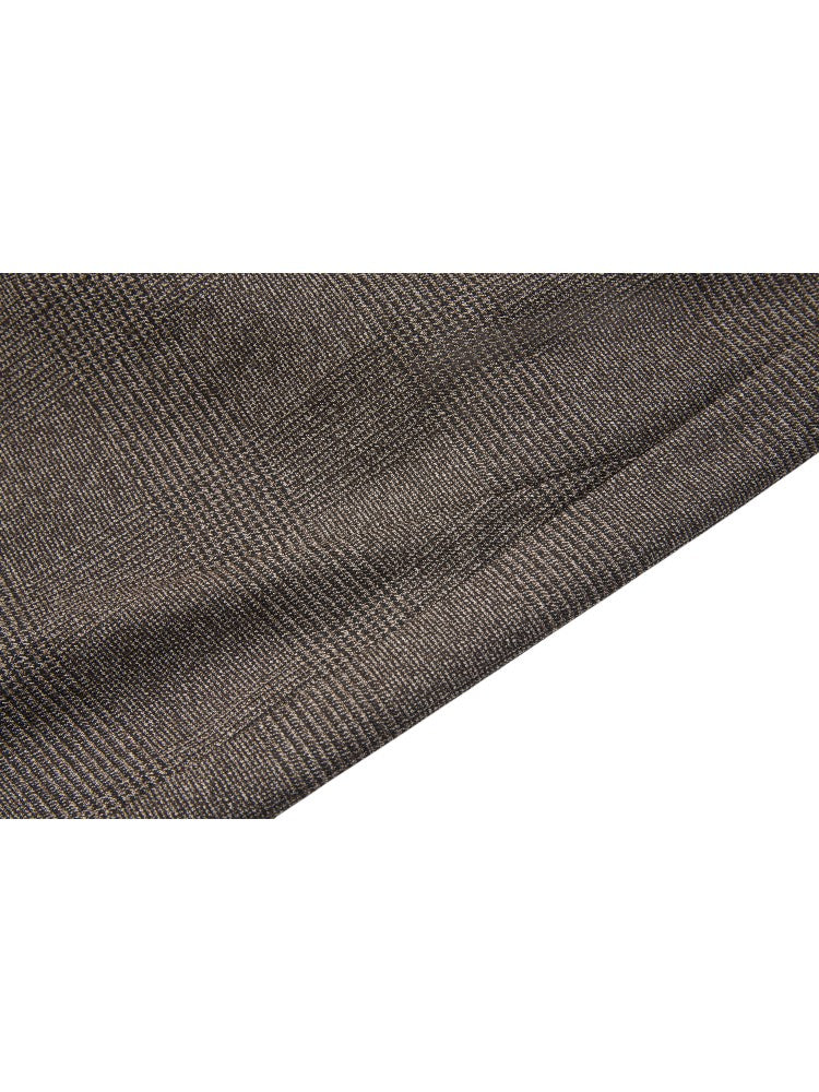 Suede Pleated Houndstooth Pants