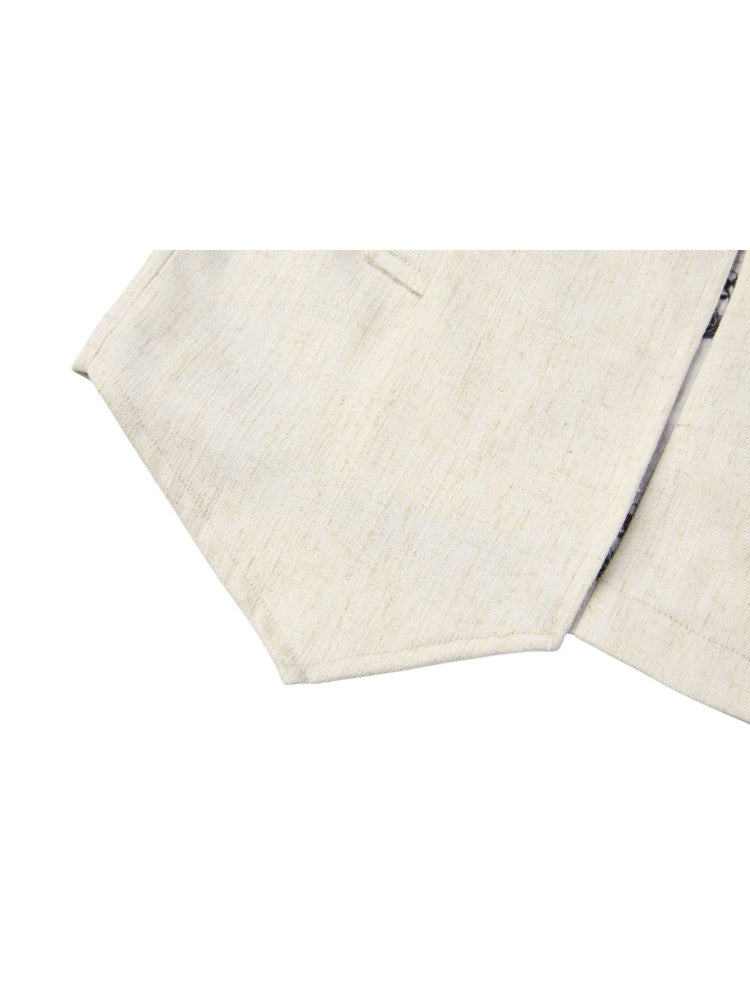 "Deconstructed Palace" Linen Short-Sleeve Shirt