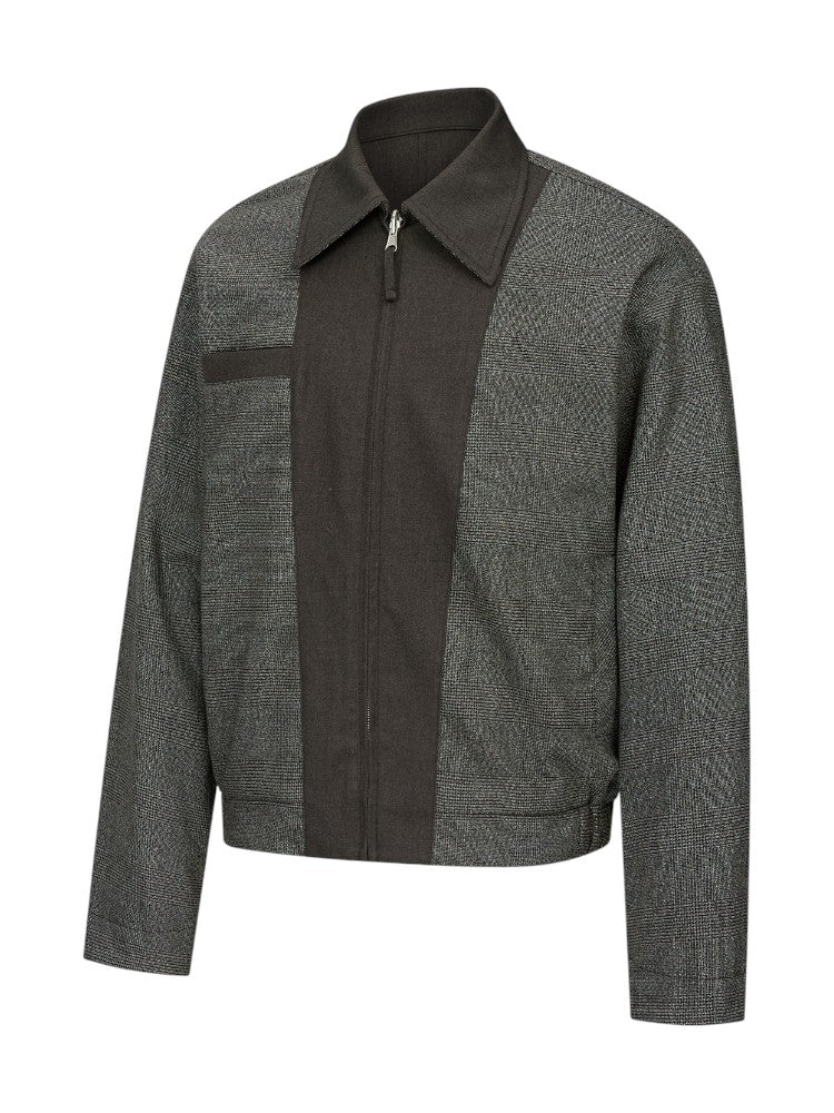 Wool Houndstooth Reversible Jacket