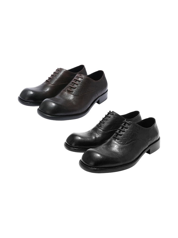 Smoked Leather Derby Shoes