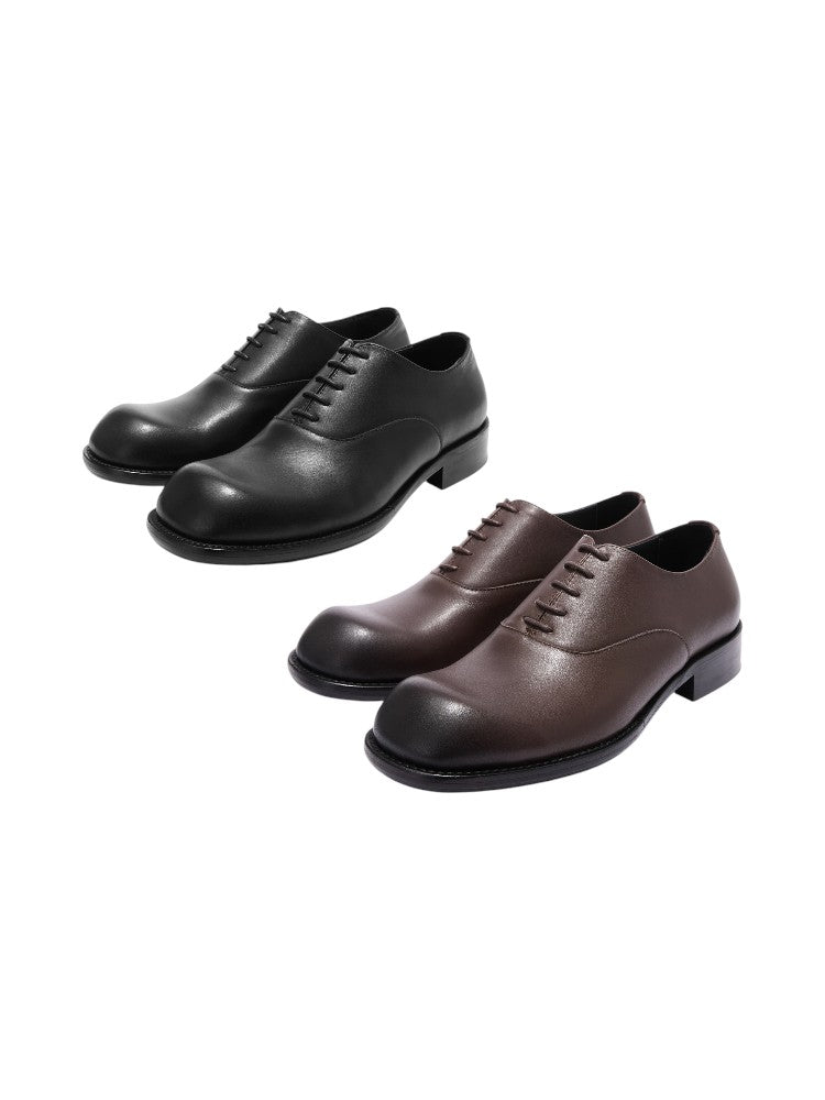 Smoked Leather Derby Shoes