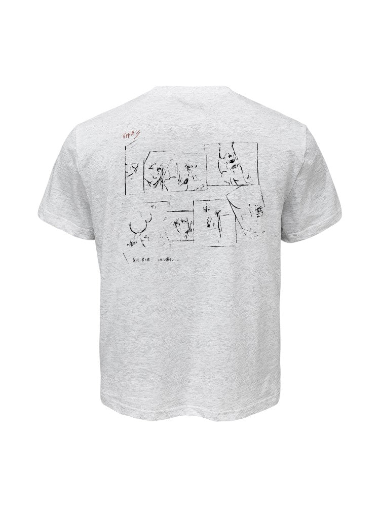 "Kingdom Hearts" Mickey Print Short-Sleeve T-Shirt