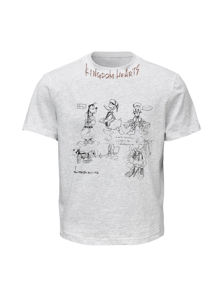 "Kingdom Hearts" Mickey Print Short-Sleeve T-Shirt