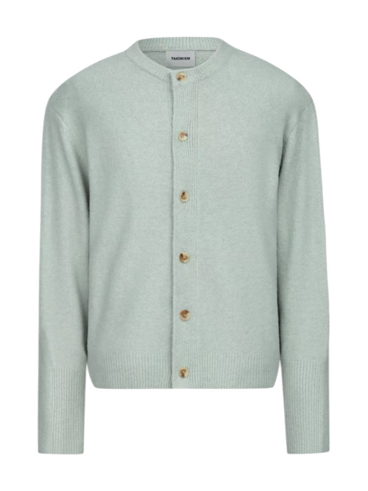 Wool Blend Button-Up Cardigan