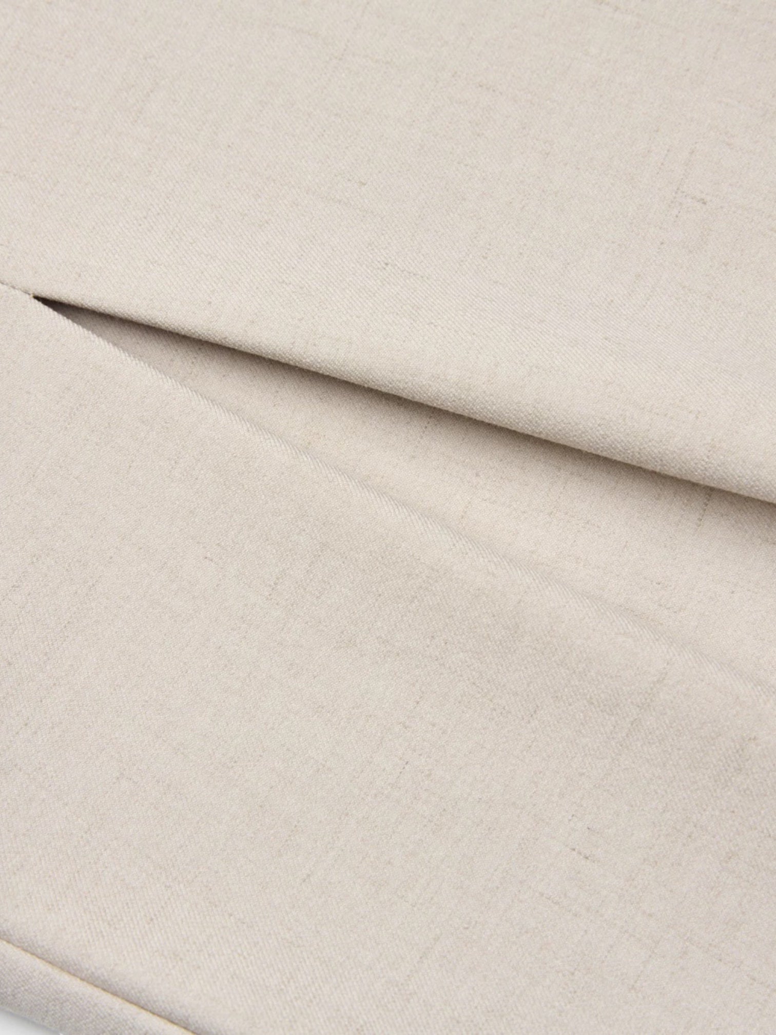 Geometric Linen Micro-Flare Pants
