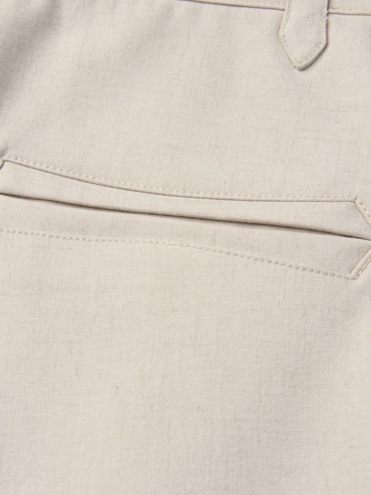 Geometric Linen Micro-Flare Pants