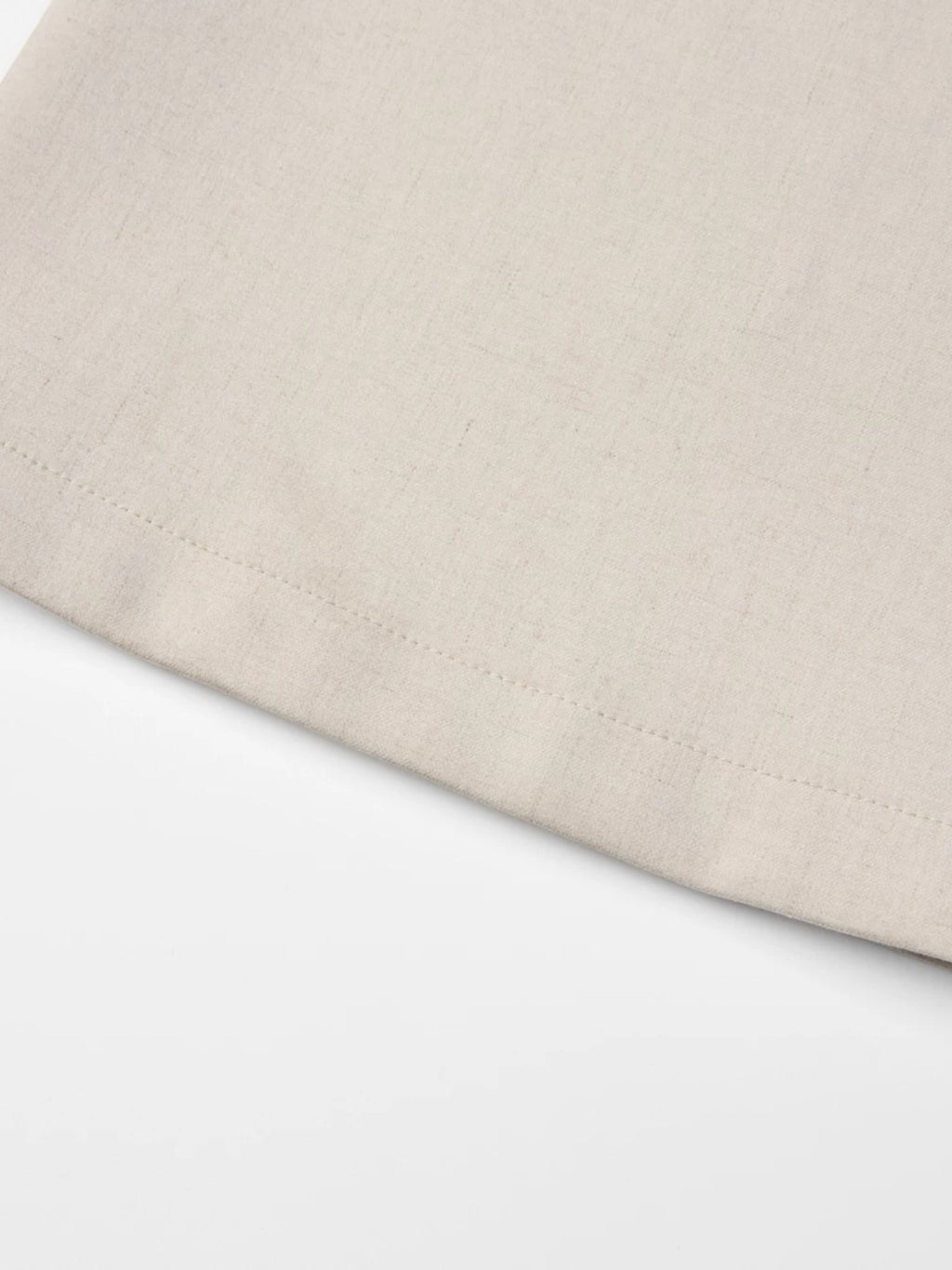 Geometric Linen Micro-Flare Pants