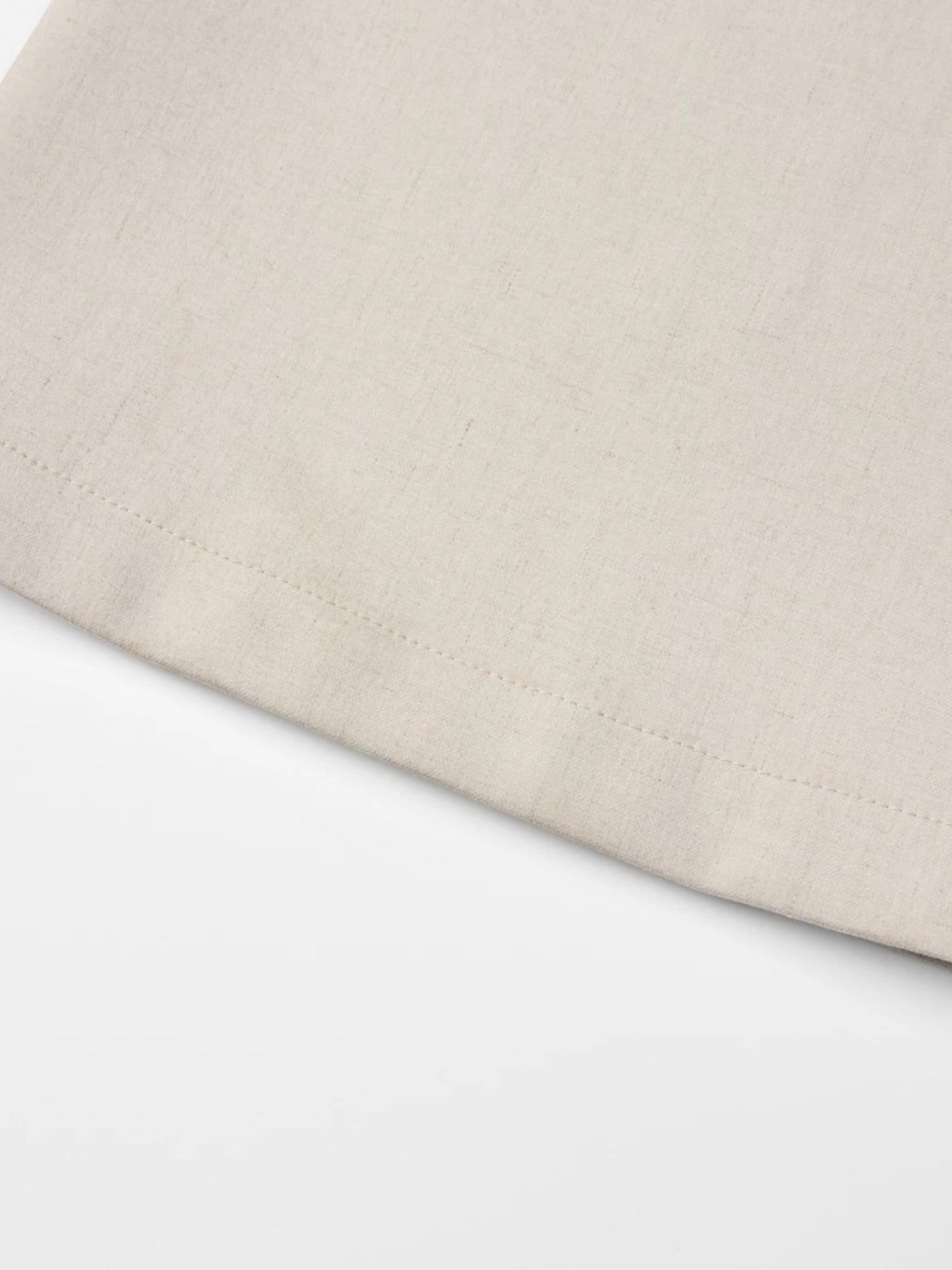 Geometric Linen Micro-Flare Pants