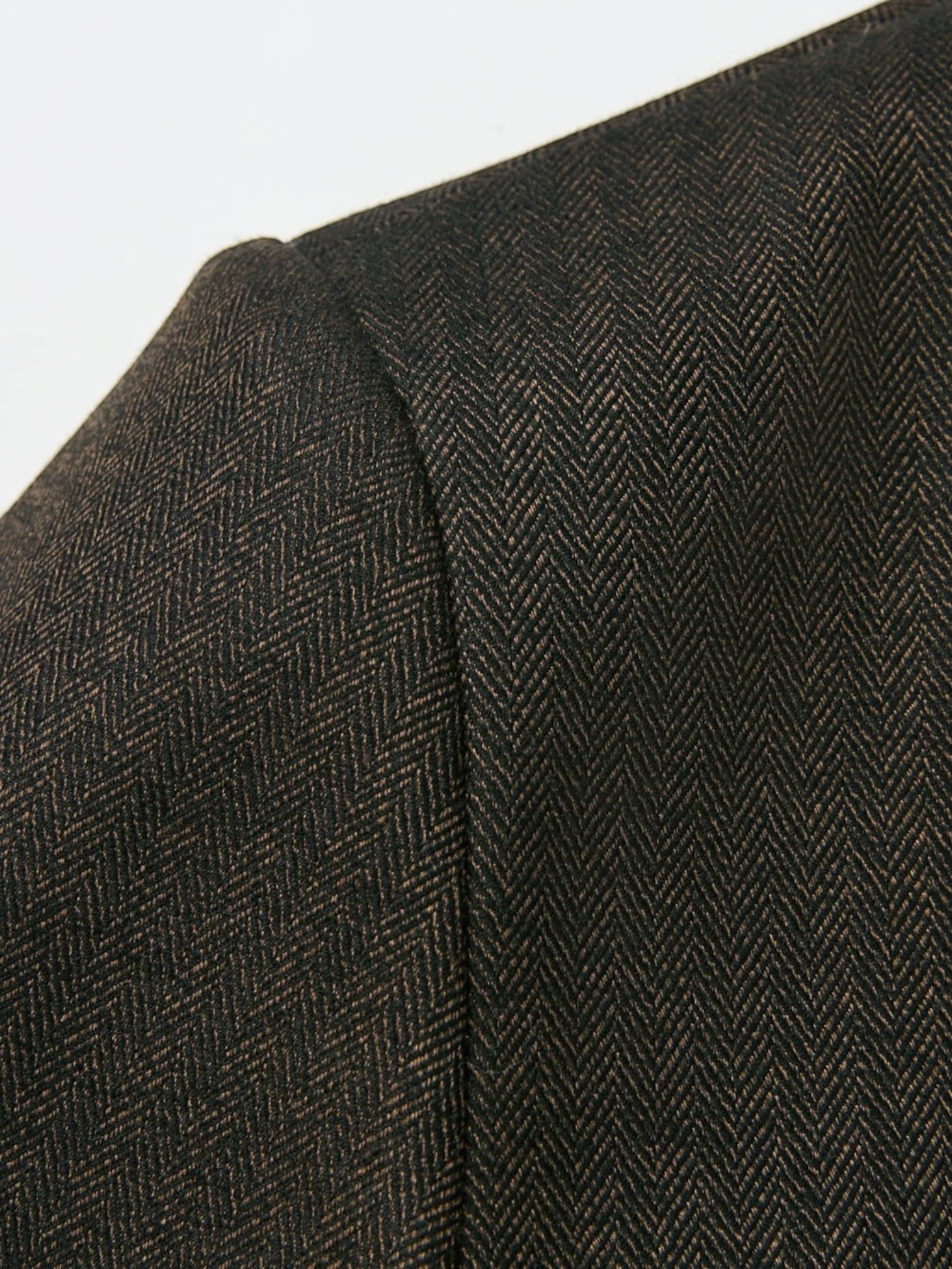 Chesterfield Gun Lapel Italian Herringbone Wool Long Coat
