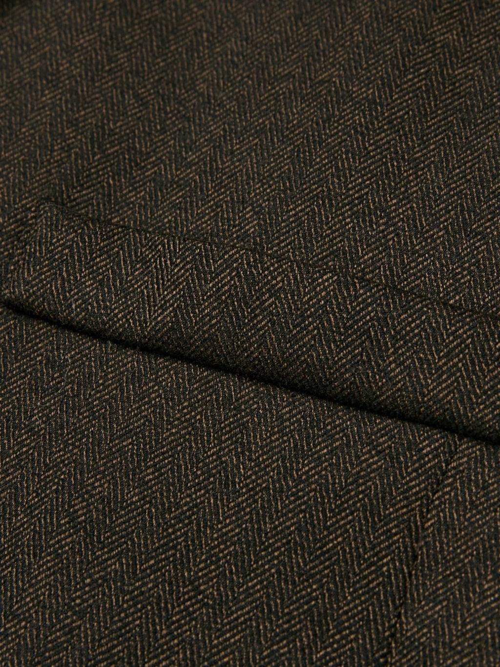 Chesterfield Gun Lapel Italian Herringbone Wool Long Coat