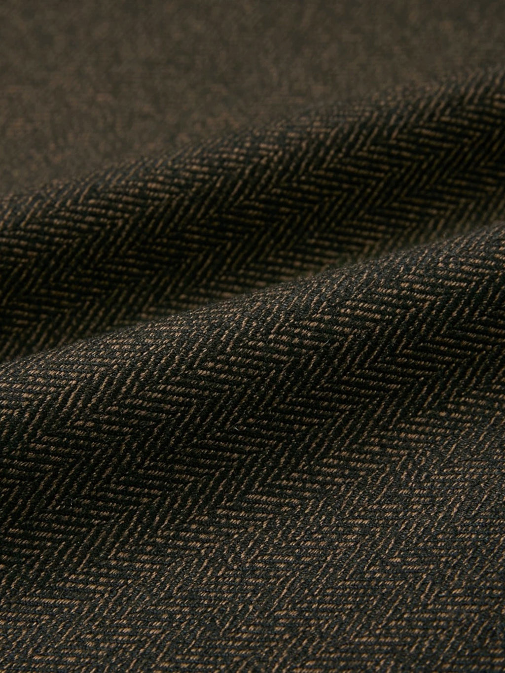 Chesterfield Gun Lapel Italian Herringbone Wool Long Coat