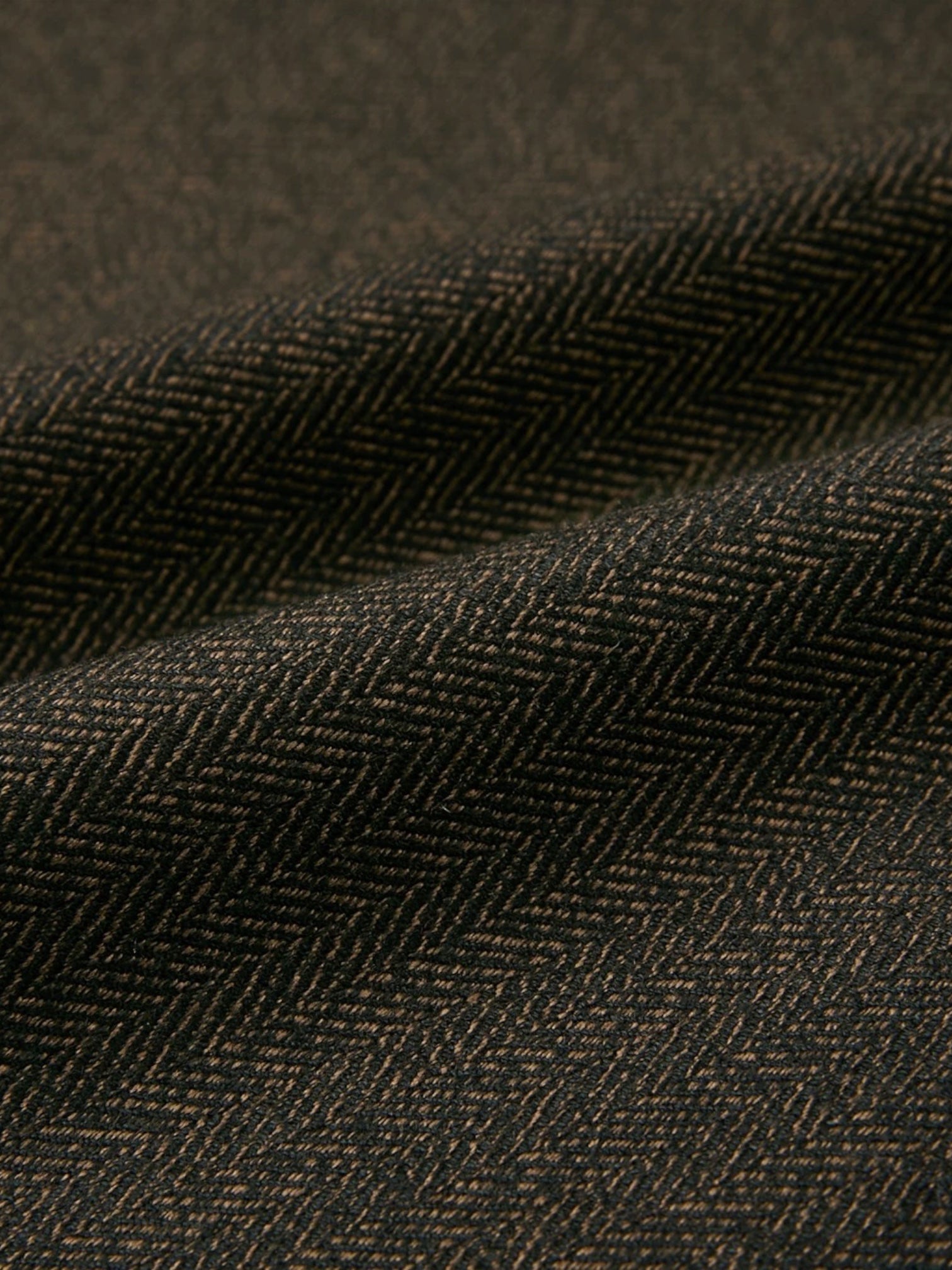 Chesterfield Gun Lapel Italian Herringbone Wool Long Coat