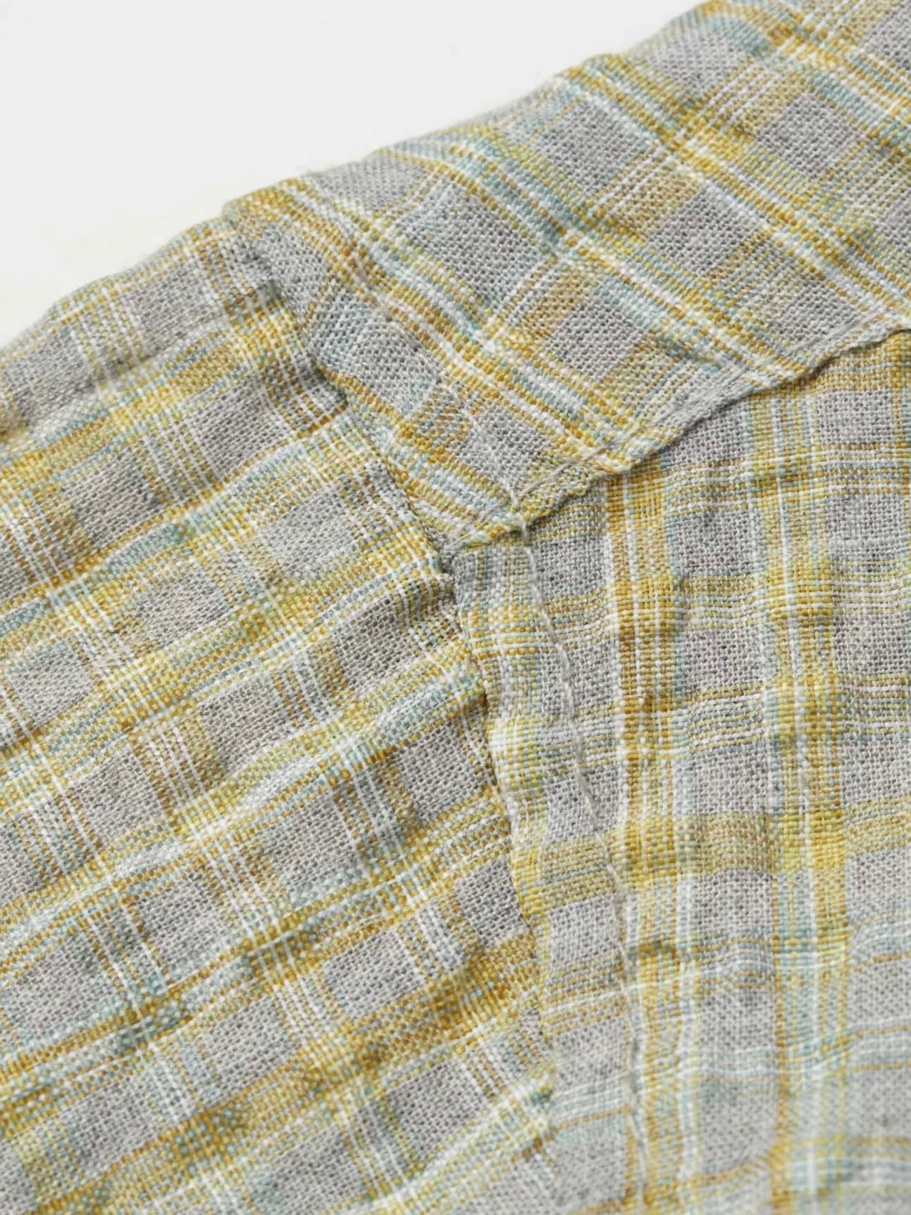 Bubble Gauze Plaid Long-Sleeve Shirt