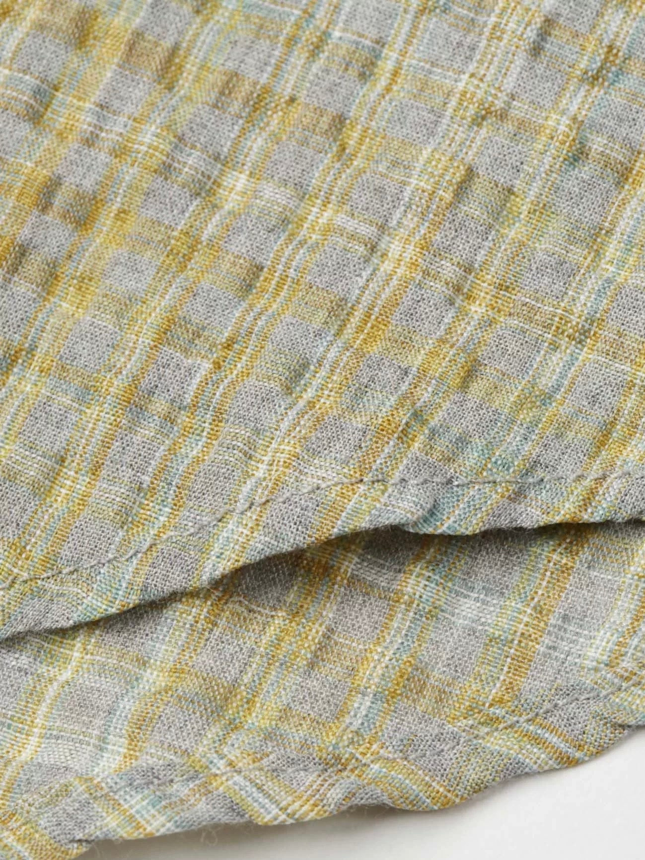 Bubble Gauze Plaid Long-Sleeve Shirt